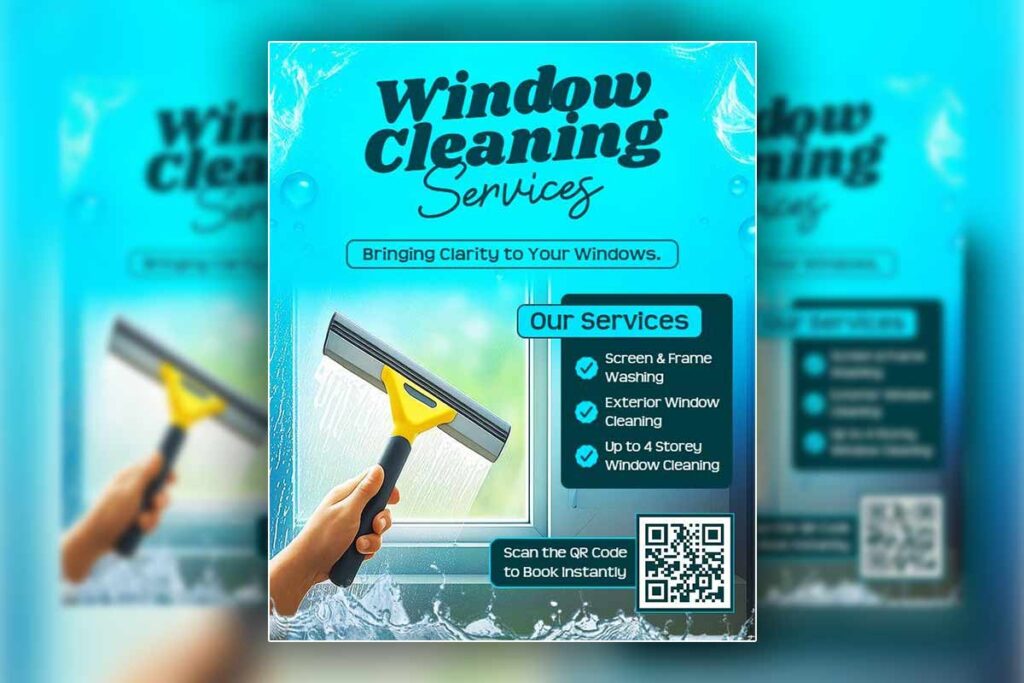 Luxury cleaning flyer with premium color schemes and elegant typography