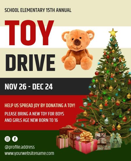 15th Annual Toy Drive Event Flyer