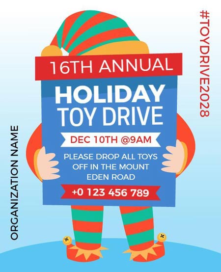 16th Annual Holiday Toy Drive Flyer