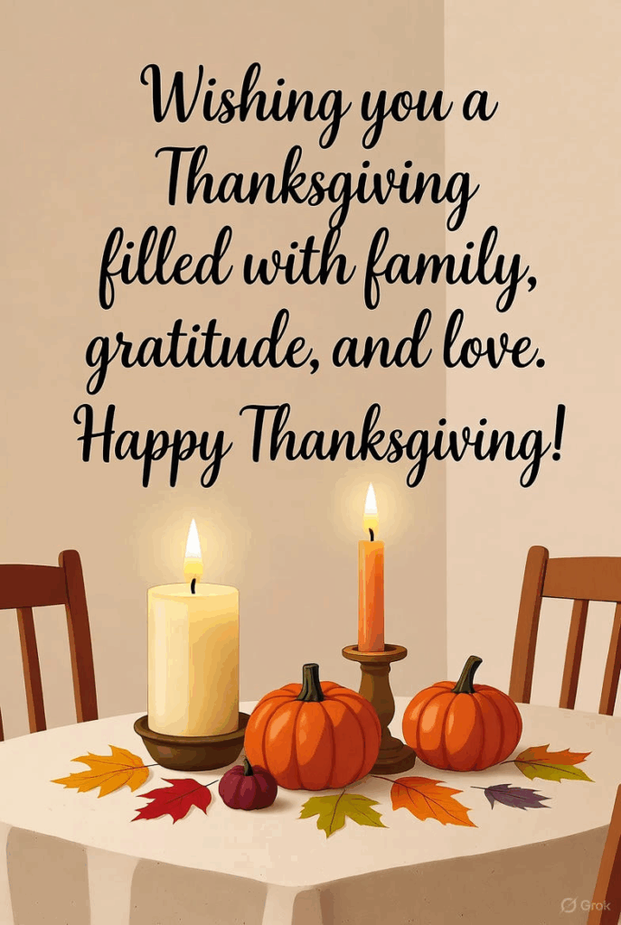 english family thanksgiving greetings