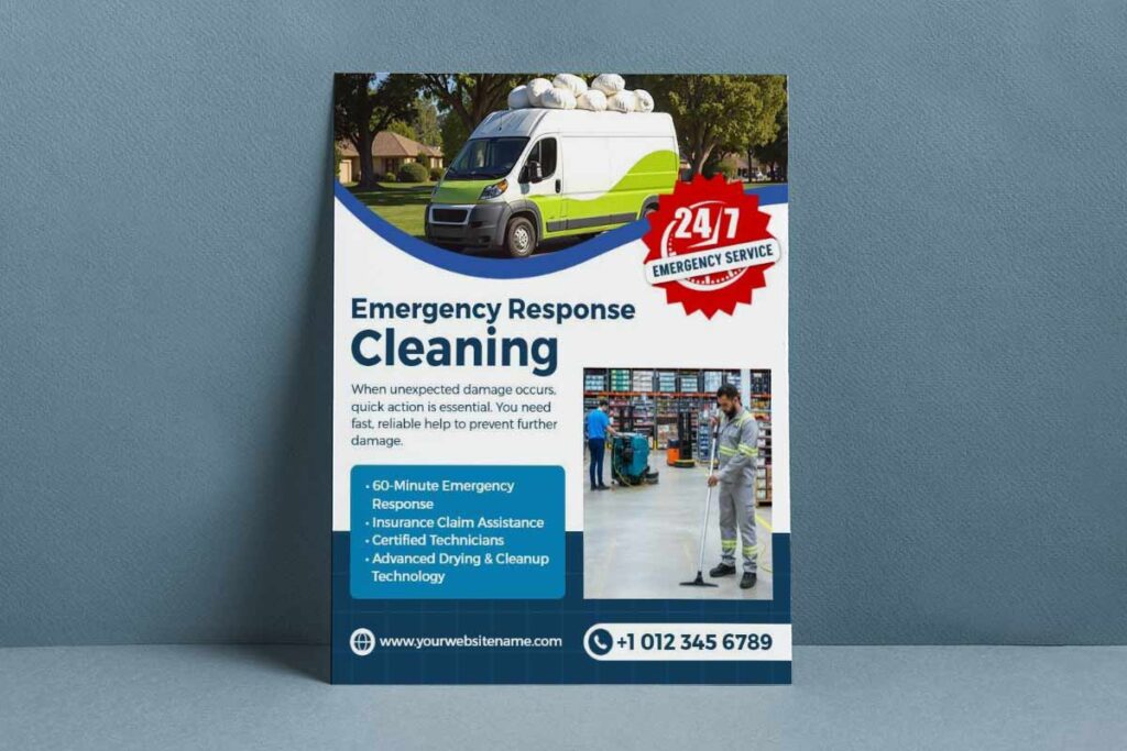 Crisis-ready flyer marketing for urgent customer need