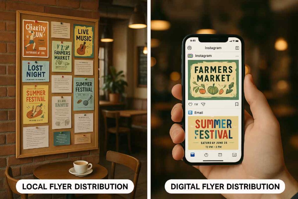 Comparing impact: print vs digital flyers.
