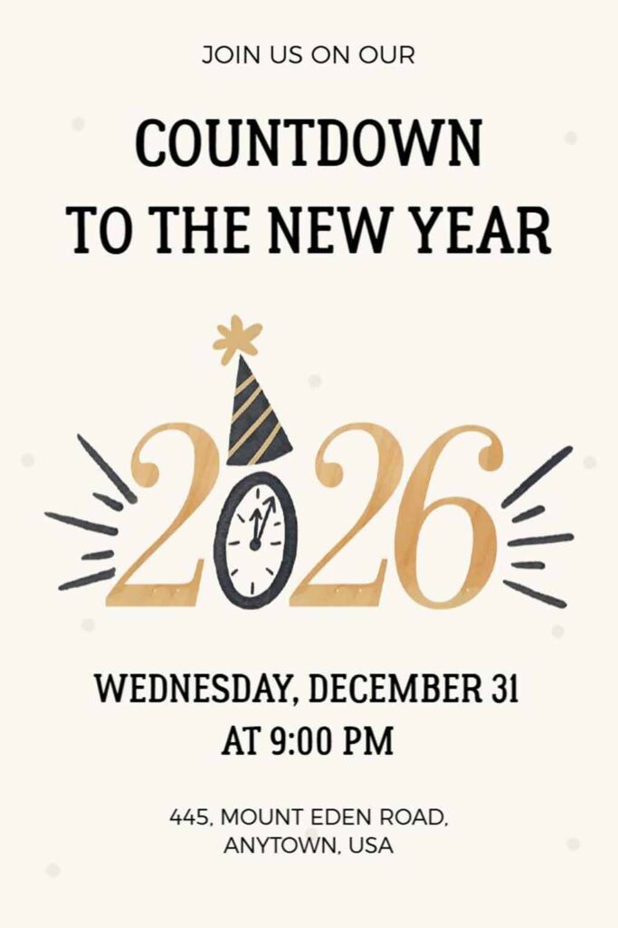 2026 New Year Celebration Countdown Wishes Image