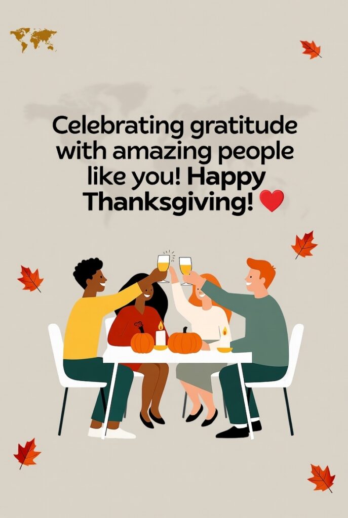 casual multicultural thanksgiving greetings