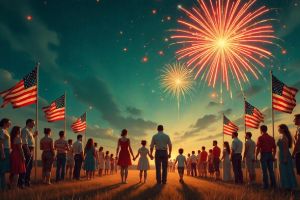 Fireworks Celebration During 4th of July Images