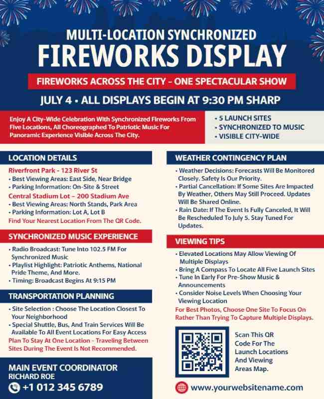 4th of July Flyer Template with Clean Typography And Color
