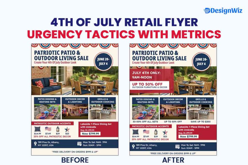 4th Of July Retail Flyer Using Urgency Tactics