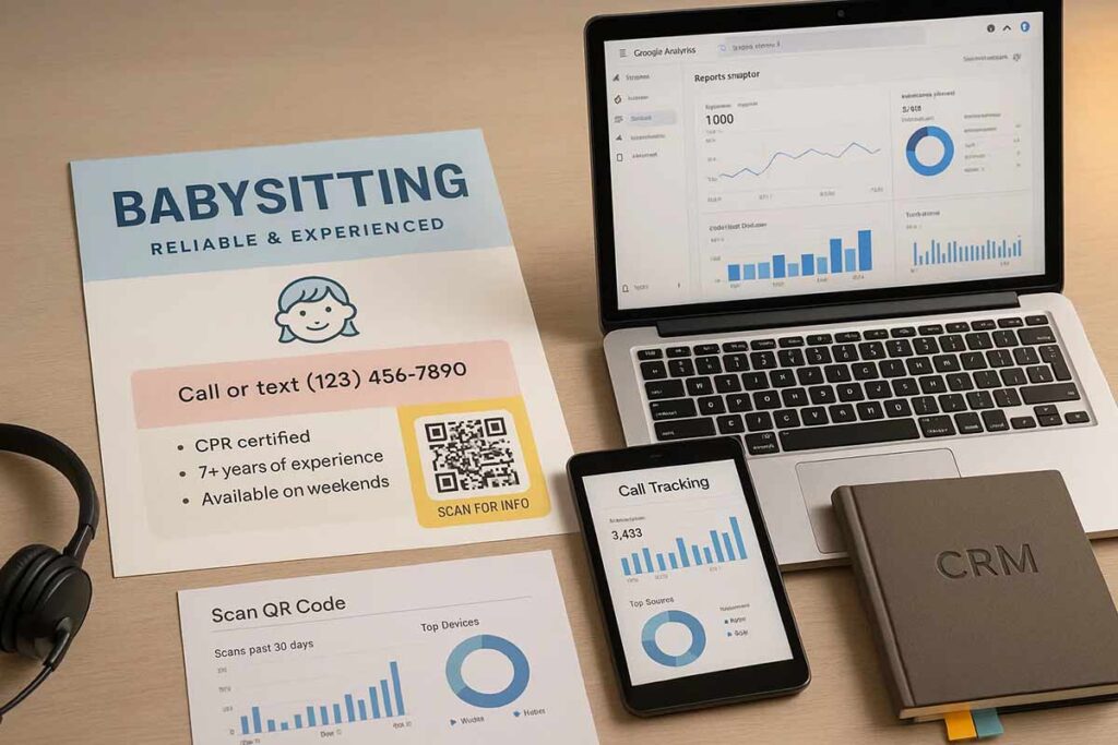 Babysitting flyer analytics tools tracking conversions and ROI