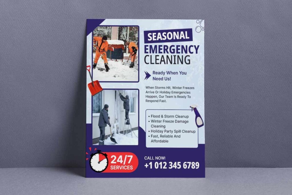 Seasonal emergency cleaning flyer marketing strategies