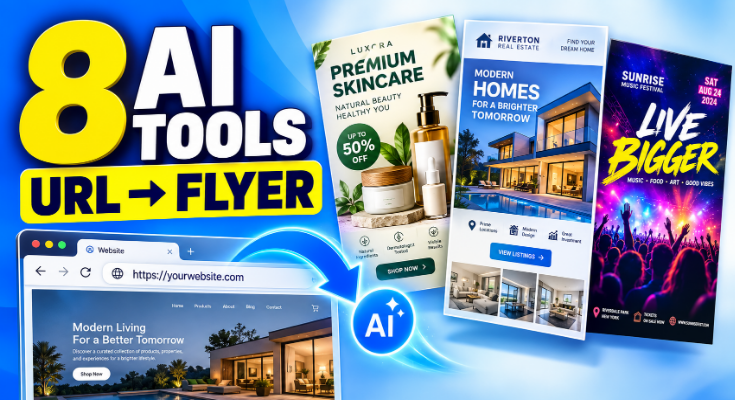 8 AI tools URL to flyer
