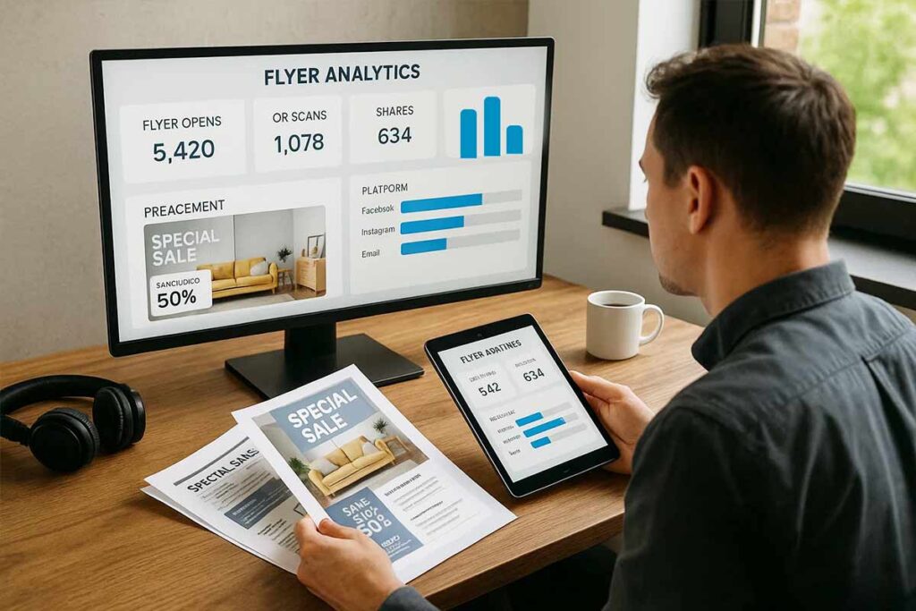 Showcase flyer performance and analytics