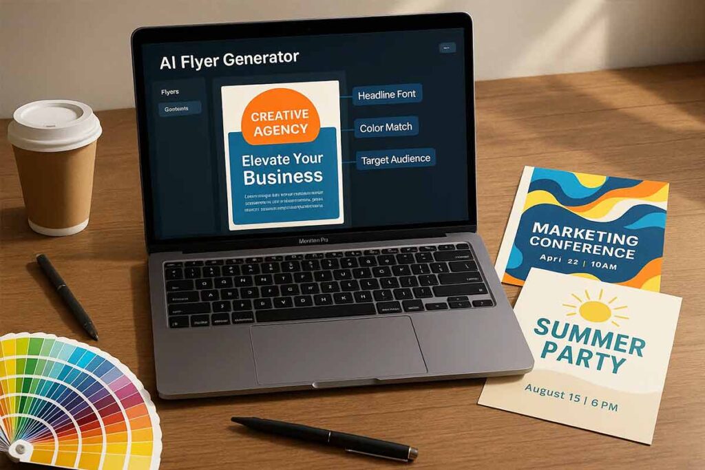 AI flyer generator color scheme 