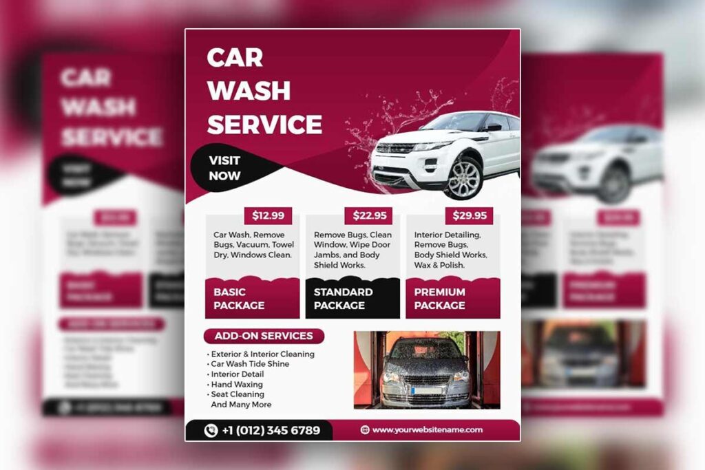 Car Wash Service Packages Flyer