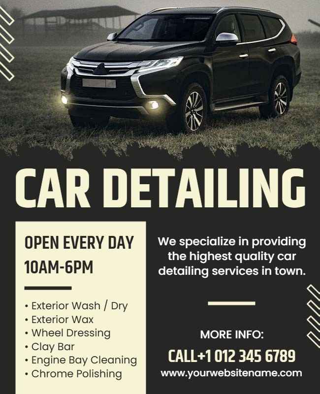 Car detailing flyer