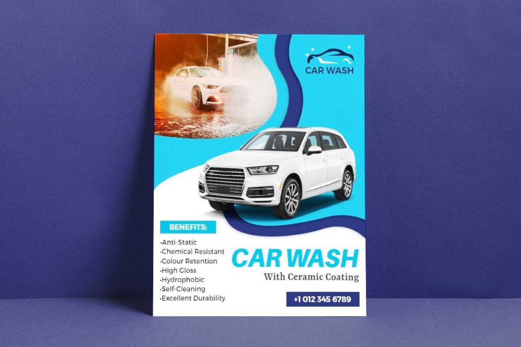 Ceramic Coating Car Wash Service Flyer Template