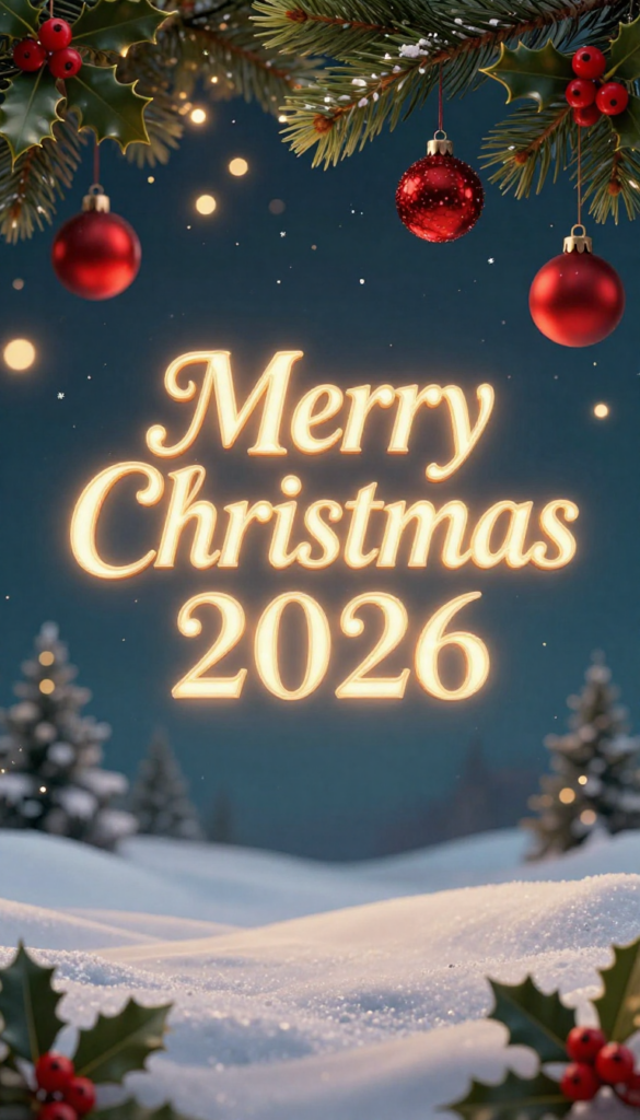 Cheerful Christmas Greeting Card Design