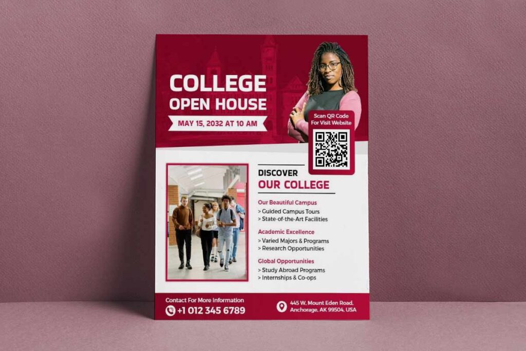 College Open House Event Announcement Flyer