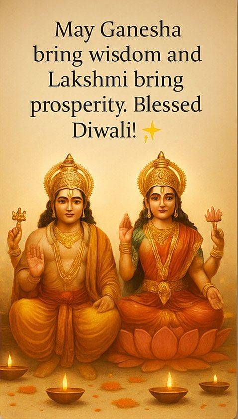 Combined imagery of Ganesha and Lakshmi