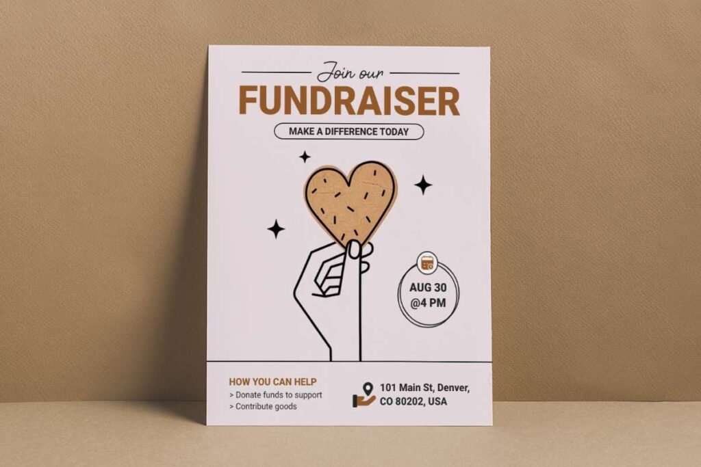 Community Fundraiser Event Invitation Flyer