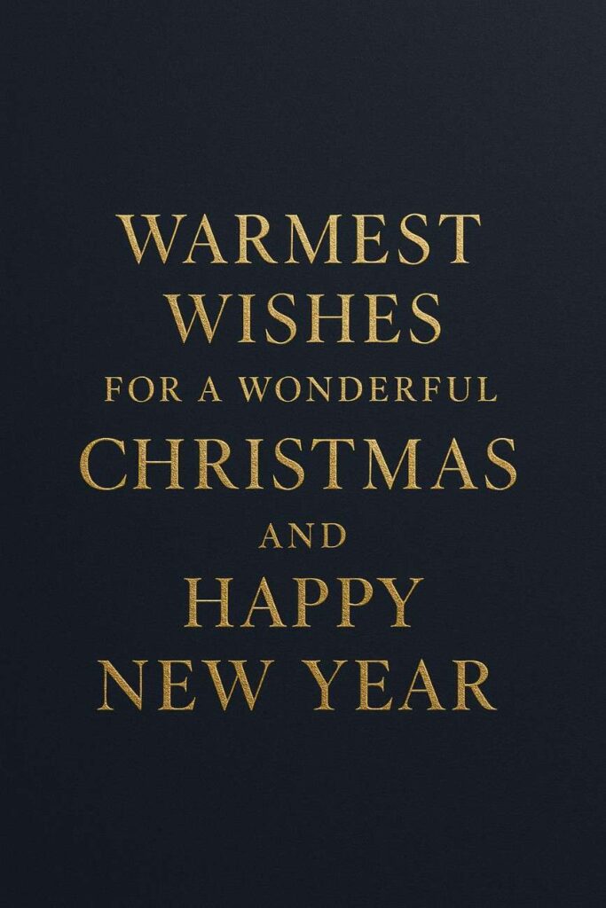 Elegant gold foil holiday greeting