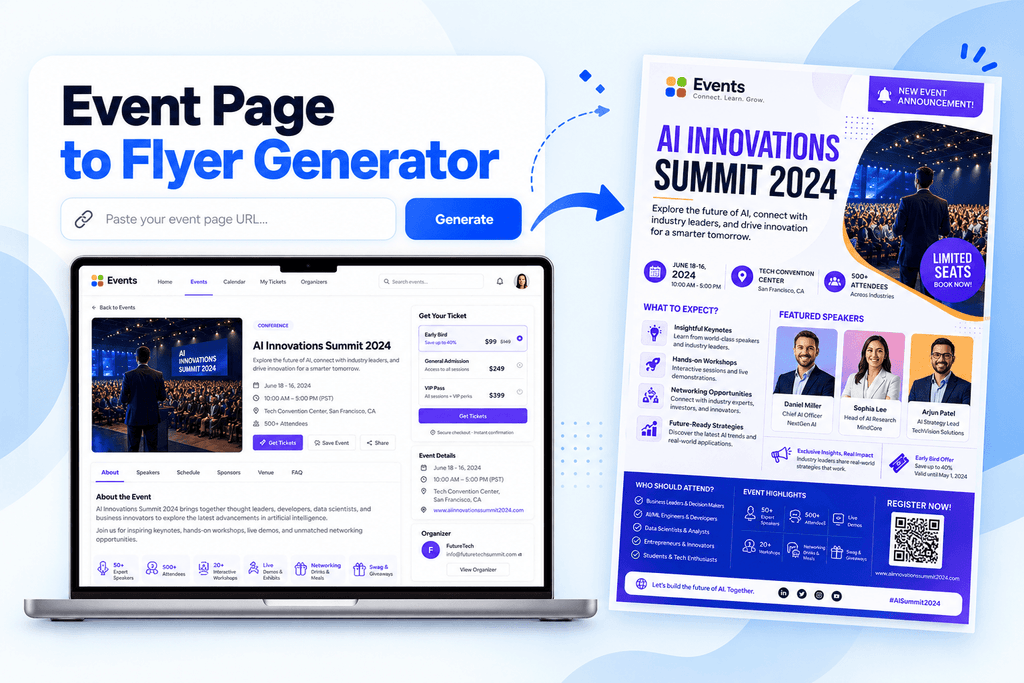 Event Page to AI Summit Flyer