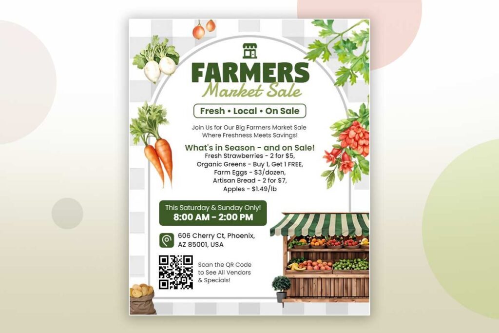 Farmers Market Seasonal Sale Flyer
