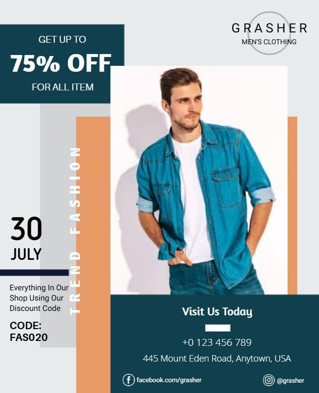 Fashion promotion flyer