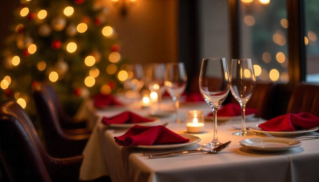 Festive Dinner Table Setting