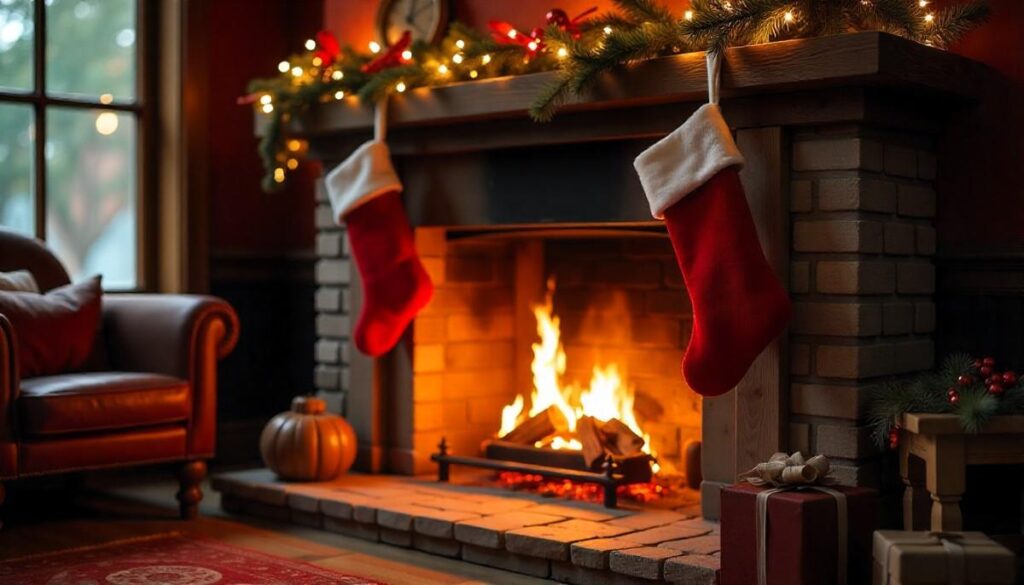 Fireplace with Stockings