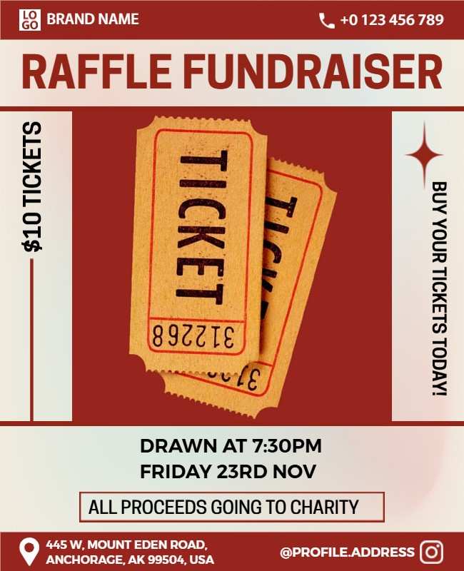 Raffle fundraiser flyer