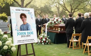 Funeral Flyer Messaging for Professional Network