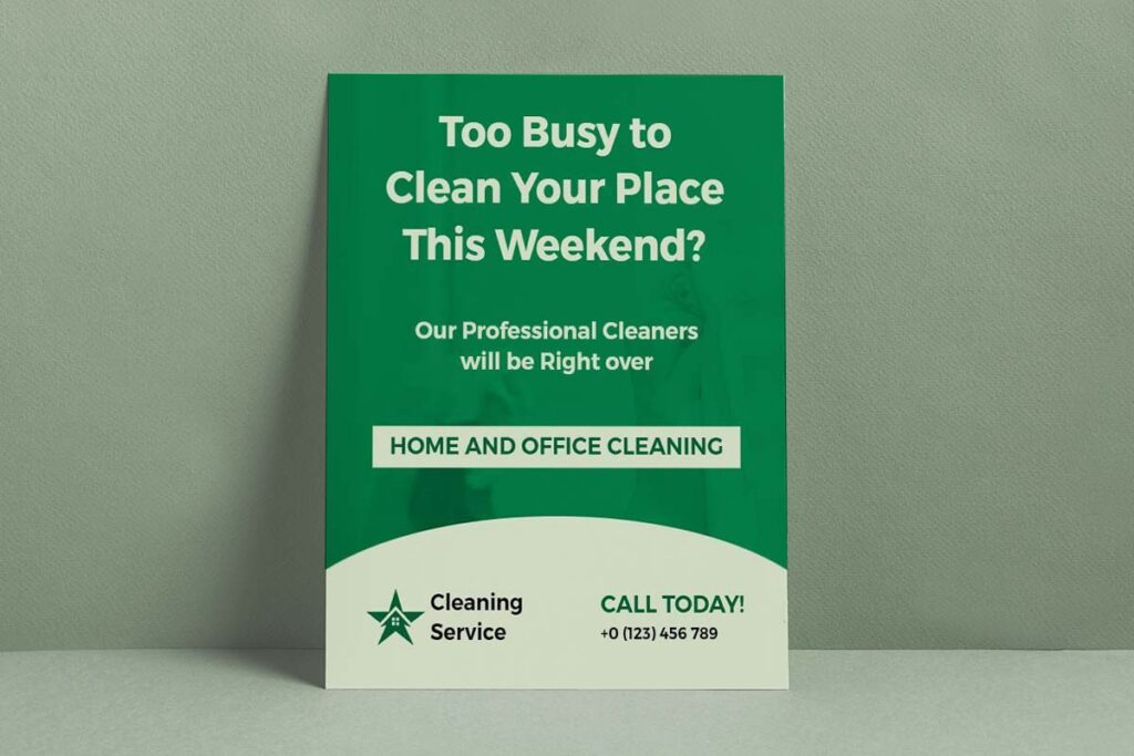 Home and office cleaning service flyer
