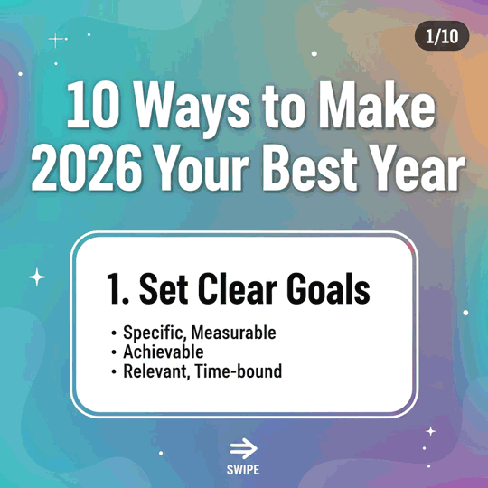 Instagram carousel slide for New Year
