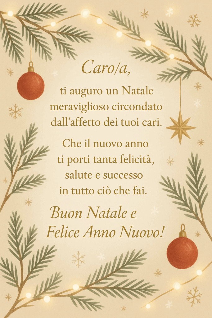Italian Personal Christmas Wish