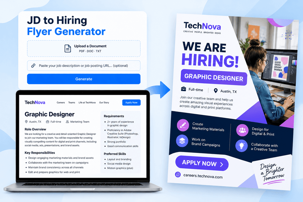 JD to Hiring Flyer Generator
