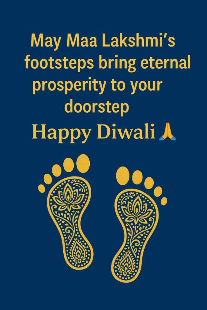 Lakshmi footprints with flowers