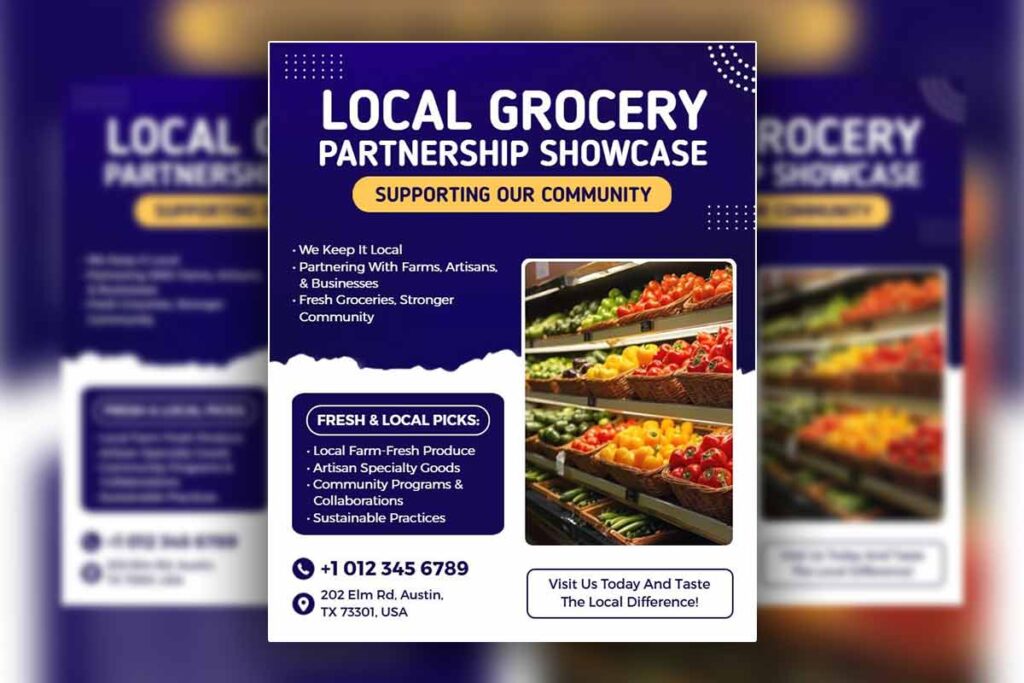 Local Grocery Partnership Showcase Flyer
