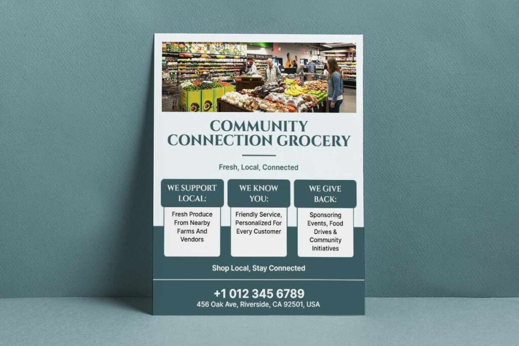 Local Grocery Store Community Connection Flyer