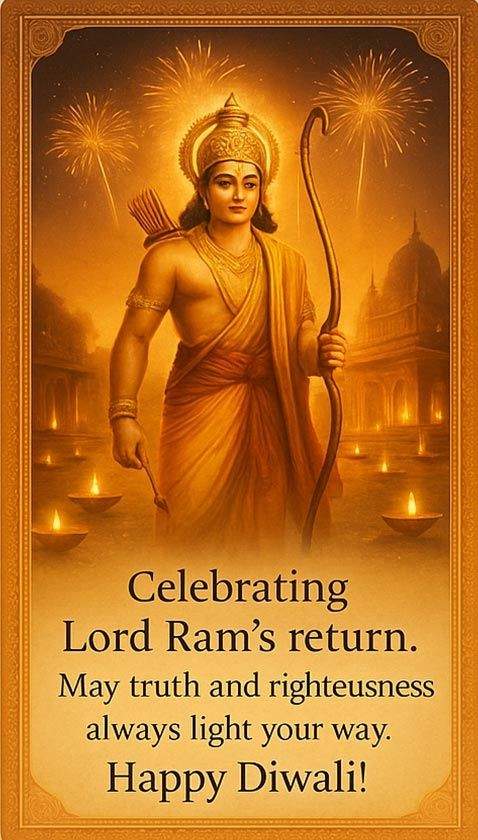 Lord Ram's return to Ayodhya scene