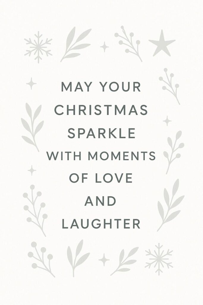 Minimal Christmas quote with modern clean typography
