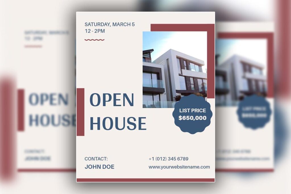 Modern Real Estate Open House Flyer 