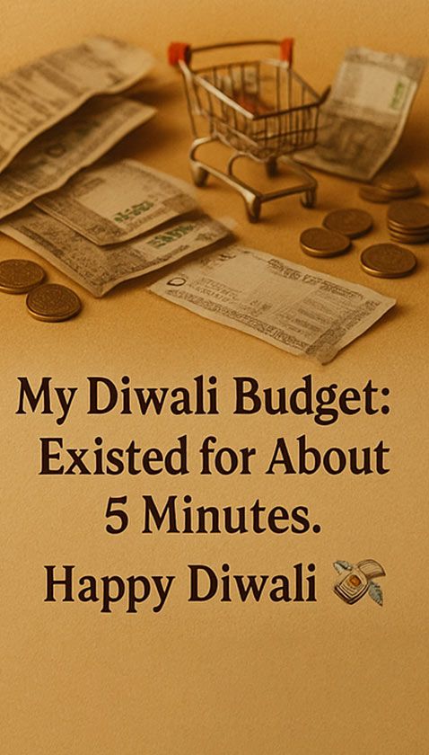 Playful design about Diwali expenses