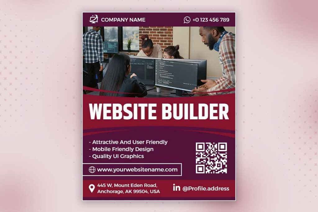 Professional Website Builder Service Flyer