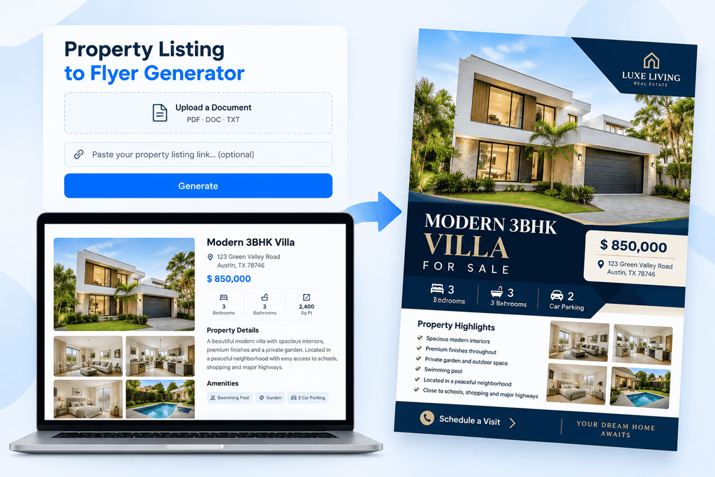 Property Listing to Luxury Flyer