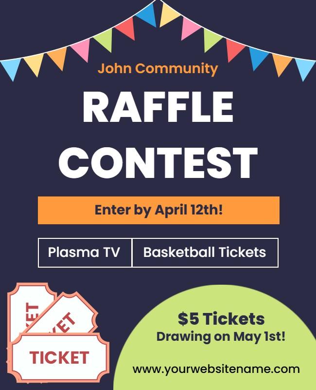 Raffle contest flyer