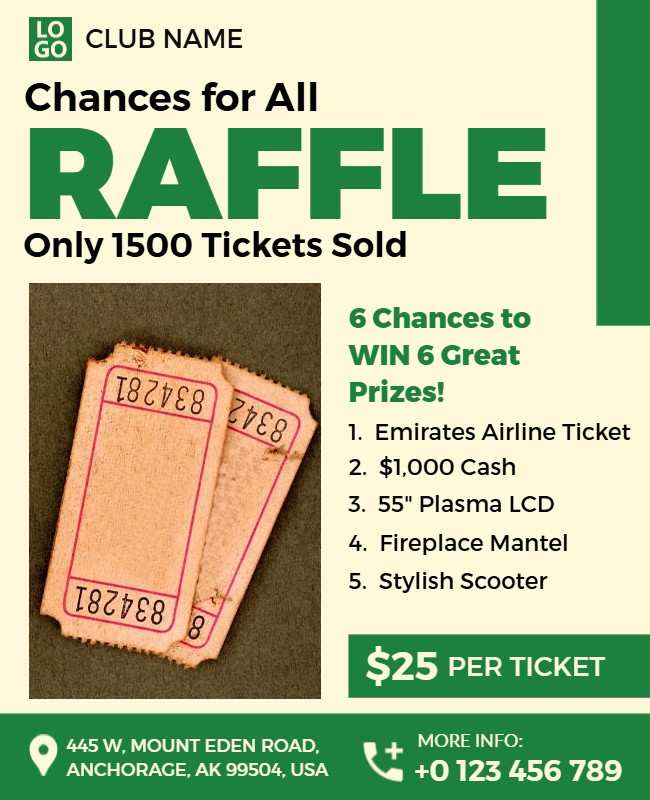 Raffle ticket flyer