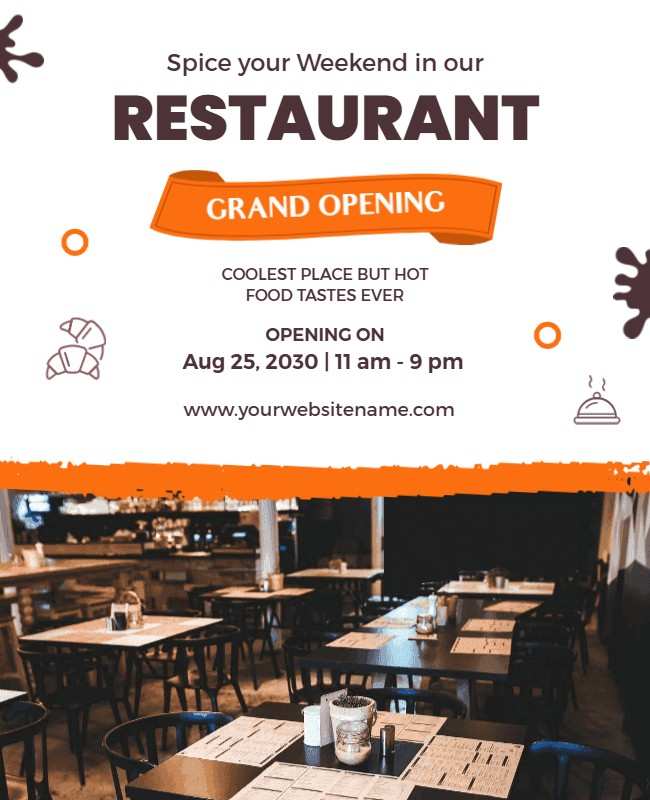 Restaurant grand opening flyer