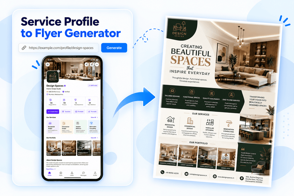 Service Profile to Flyer Generator
