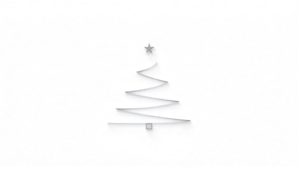 Simple Line Art Christmas Tree