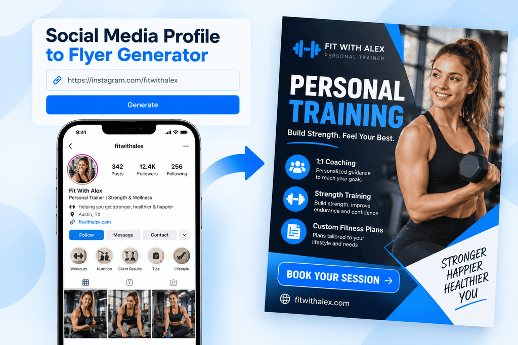 Social Profile to Fitness Flyer